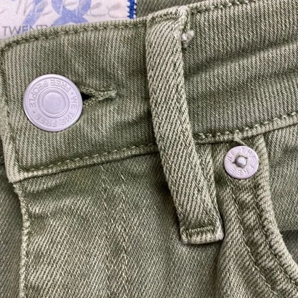 FP We the Free Olive Green Skinny Jeans